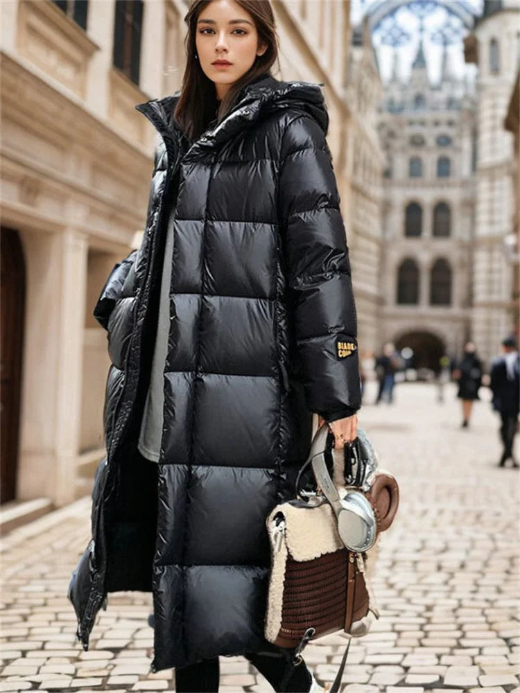 Veste longue matelassée élégante pour femme