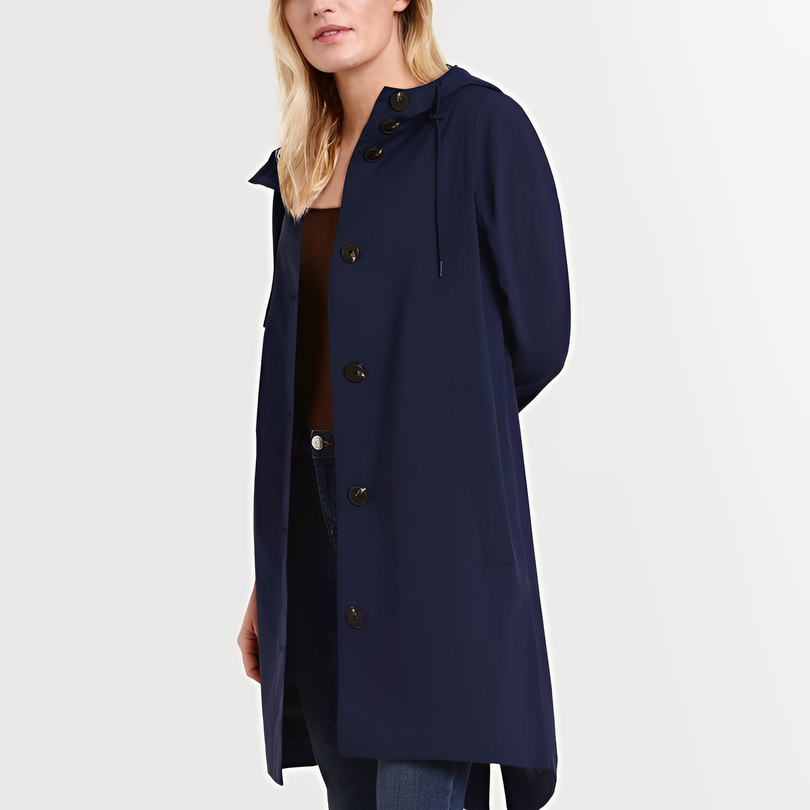 Veste de pluie imperméable classique avec capuche pour femme | Parfaite pour les activités de plein air