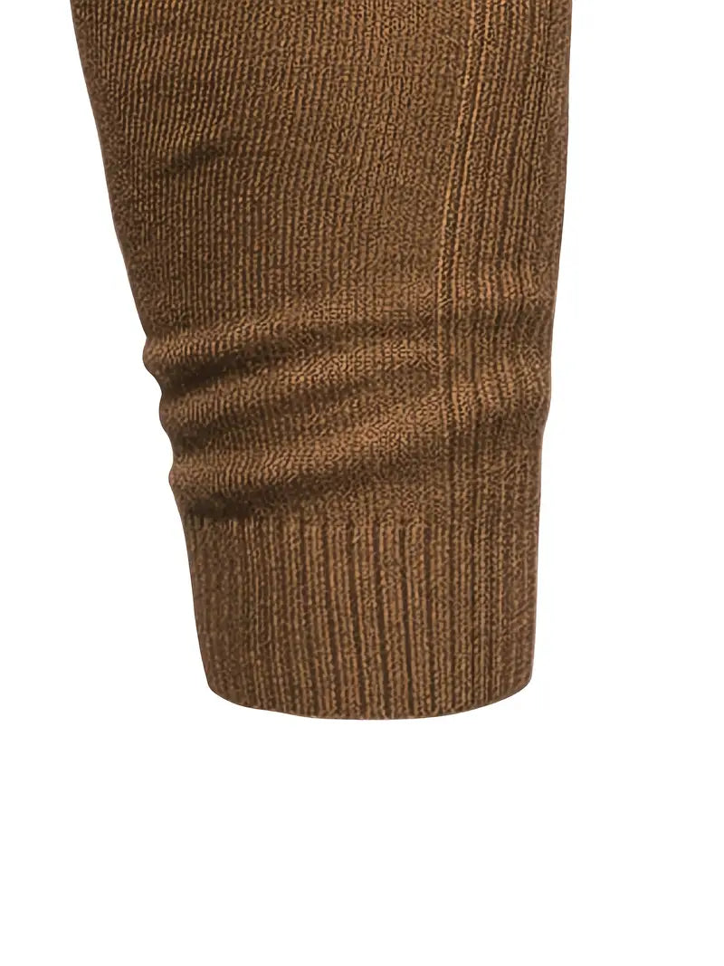 Pull à col roulé pour homme - Coupe slim - Maille douce - Manches longues Tenue décontractée chic