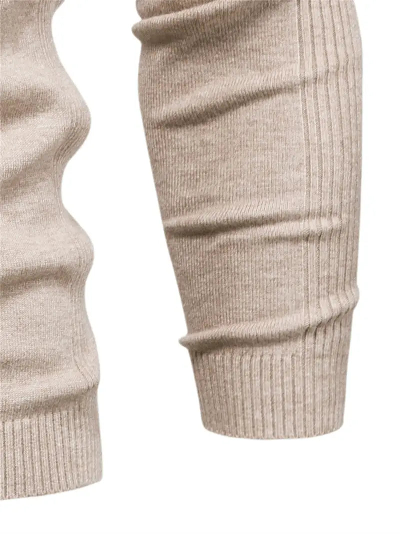 Pull à col roulé pour homme - Coupe slim - Maille douce - Manches longues Tenue décontractée chic