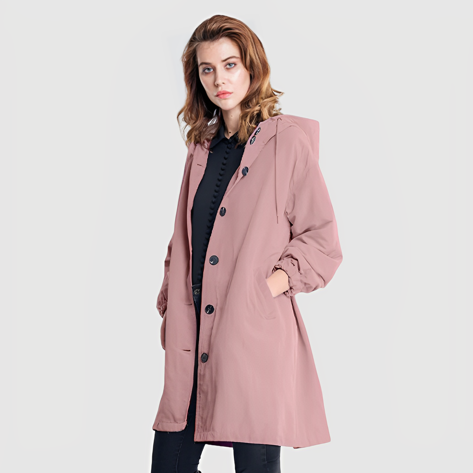 Veste de pluie imperméable classique avec capuche pour femme | Parfaite pour les activités de plein air