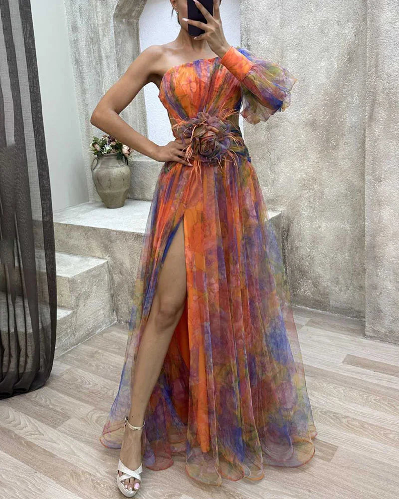 Robe longue d'été pour femme - Robe longue élégante et habillée