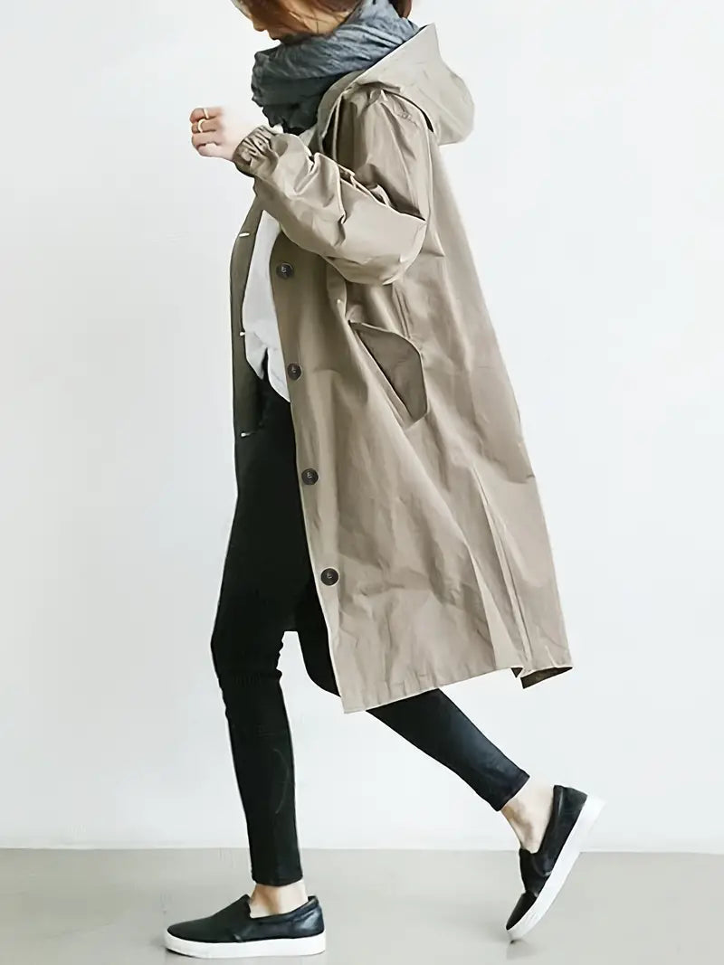 Veste de pluie élégante et imperméable avec capuche pour femmes | Parfaite pour les activités de plein air