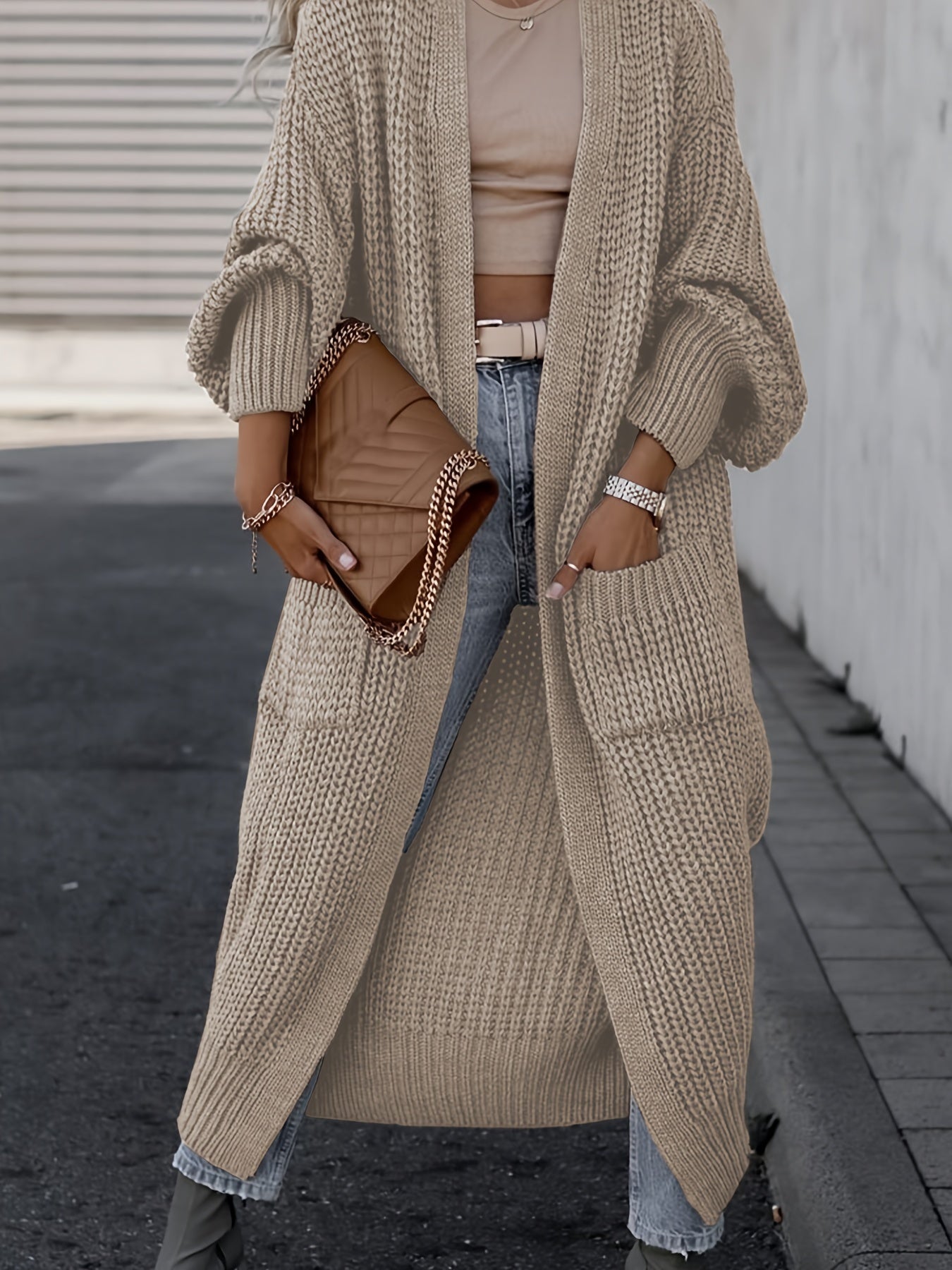 Cardigan en laine à maille décontractée pour femme | Idéal pour un usage quotidien
