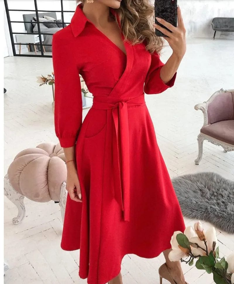 Lucy - Robe mi-longue élégante - pour Femme | Parfaite pour les occasions formelles