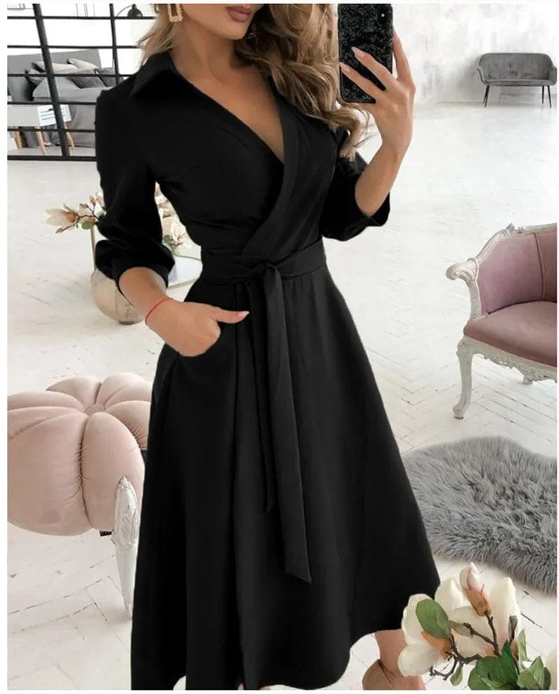 Lucy - Robe mi-longue élégante - pour Femme | Parfaite pour les occasions formelles