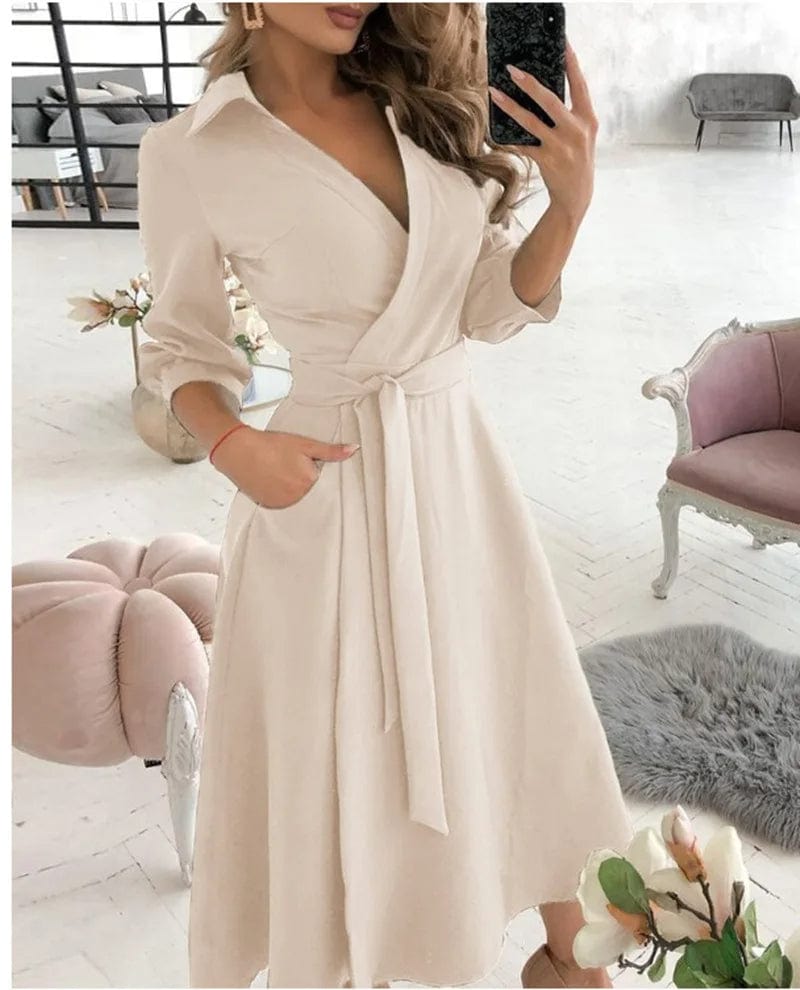Lucy - Robe mi-longue élégante - pour Femme | Parfaite pour les occasions formelles