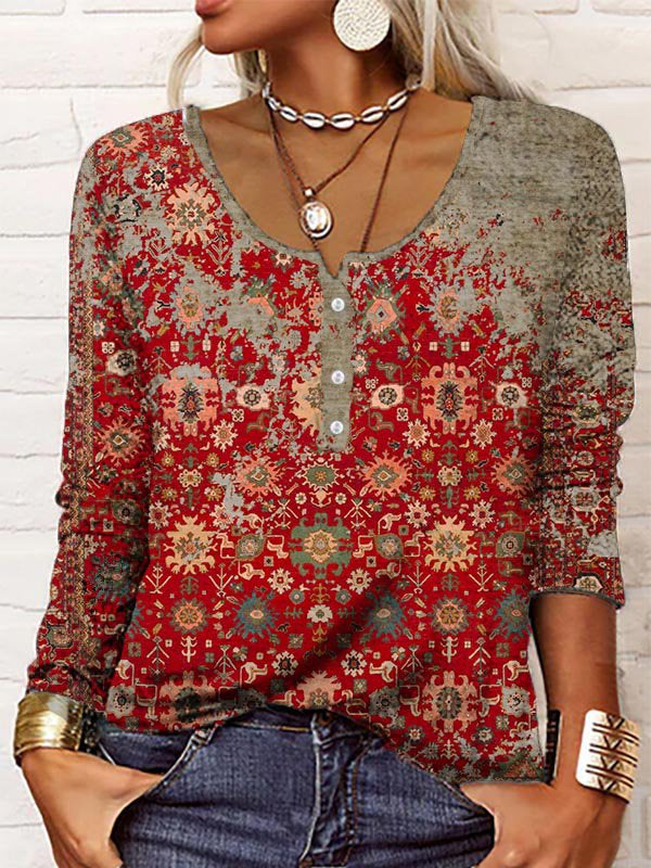 Inès - Élégant Pull-Over À Motif Aztèque