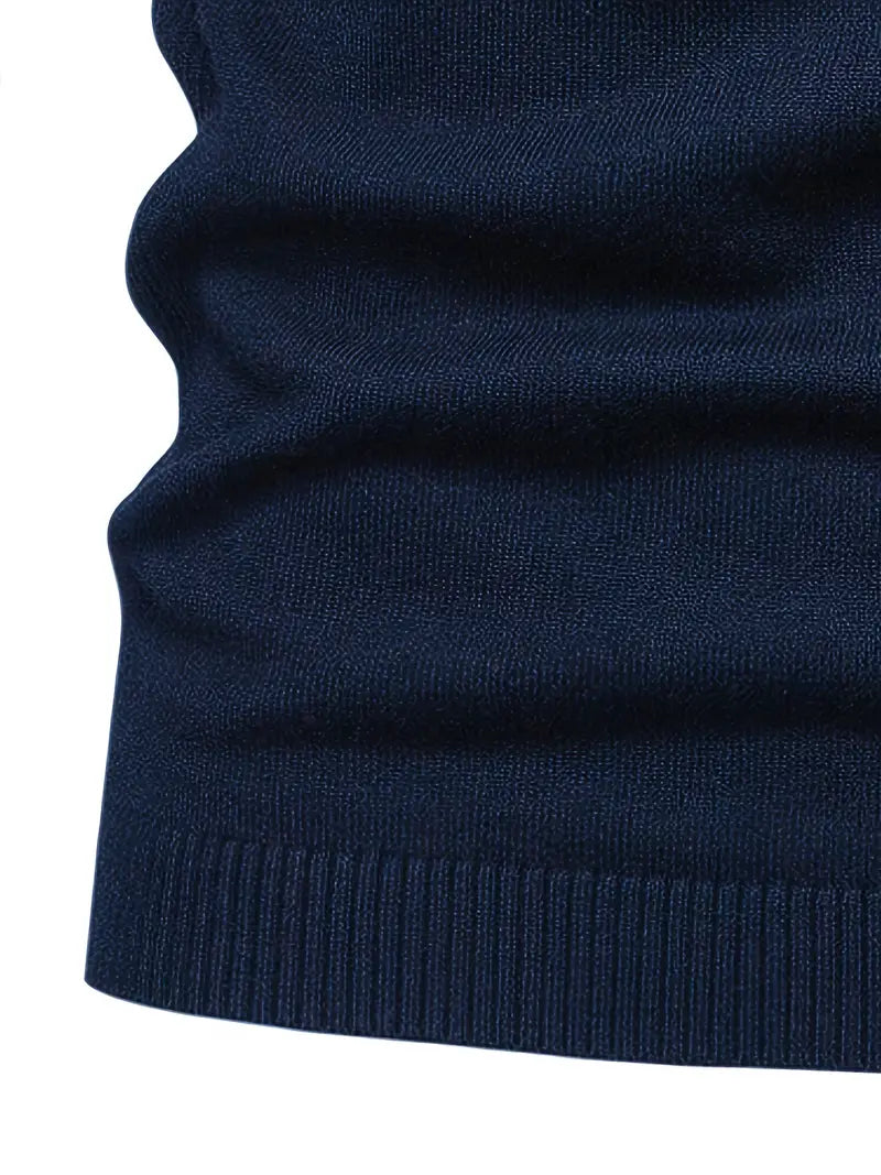 Pull à col roulé pour homme - Coupe slim - Maille douce - Manches longues Tenue décontractée chic