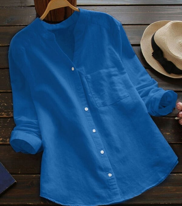 Chemise décontractée en coton et lin