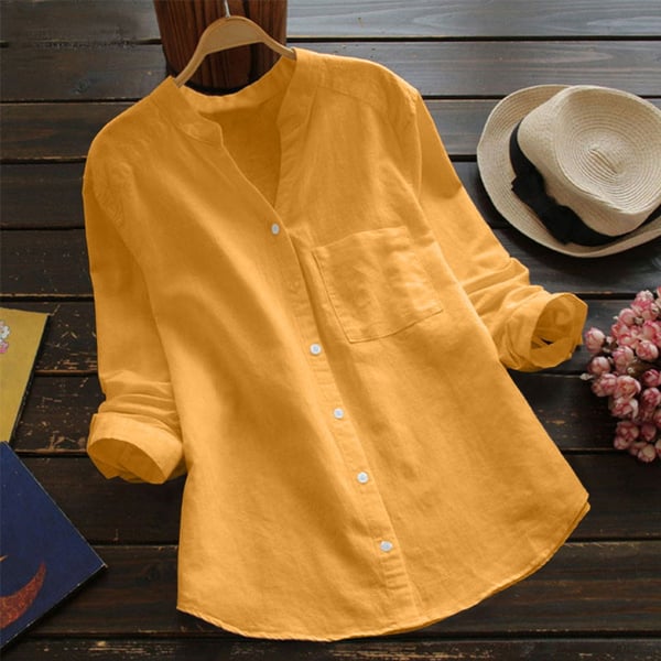 Chemise décontractée en coton et lin