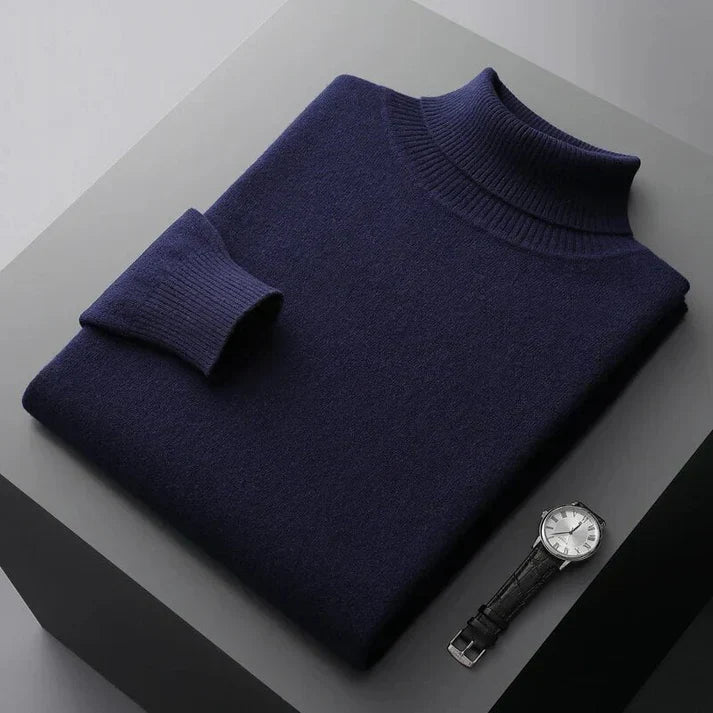 Pull à col roulé en cachemire pour homme de haute qualité