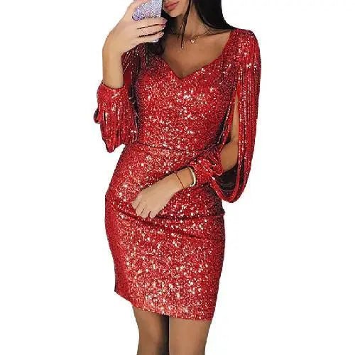 Robe de soirée à paillettes Anika