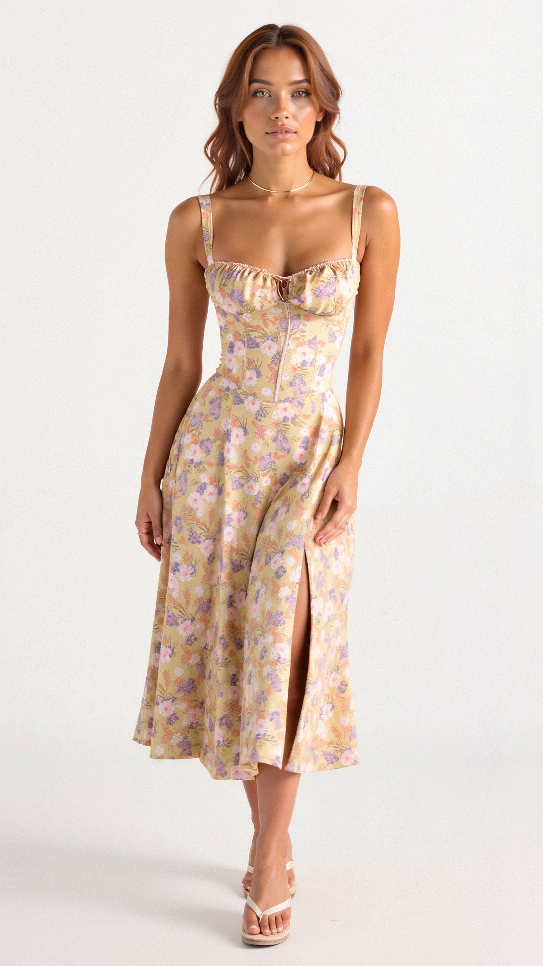 Robe mi-longue corset Kiana
