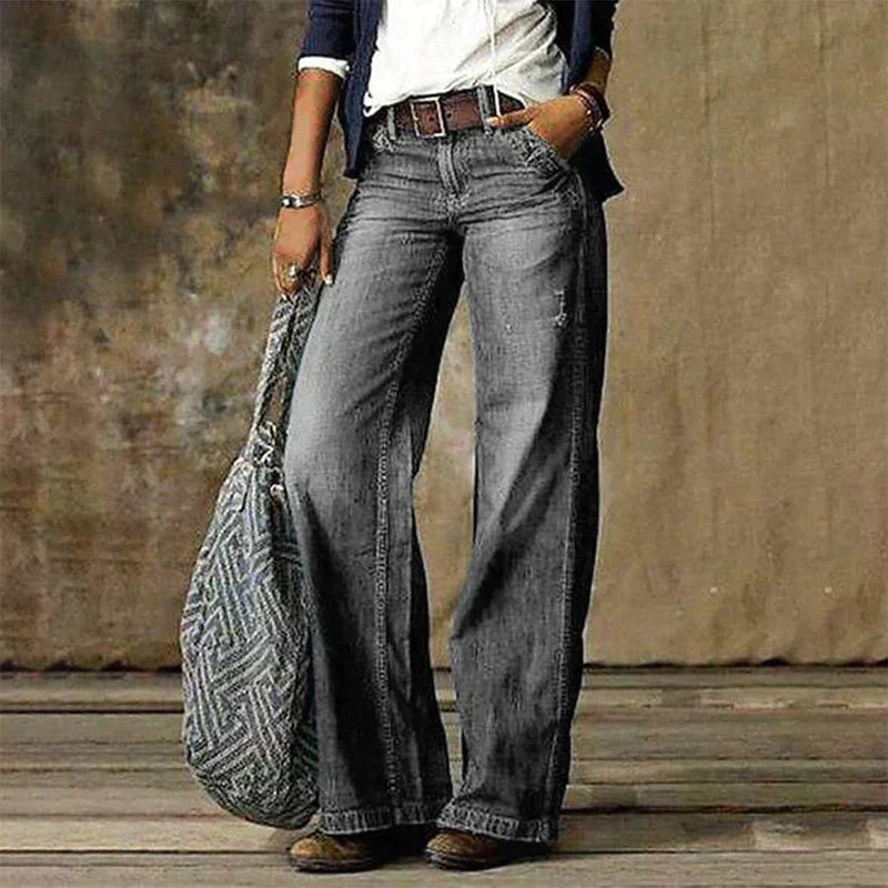 Jean en denim à jambes larges Majken
