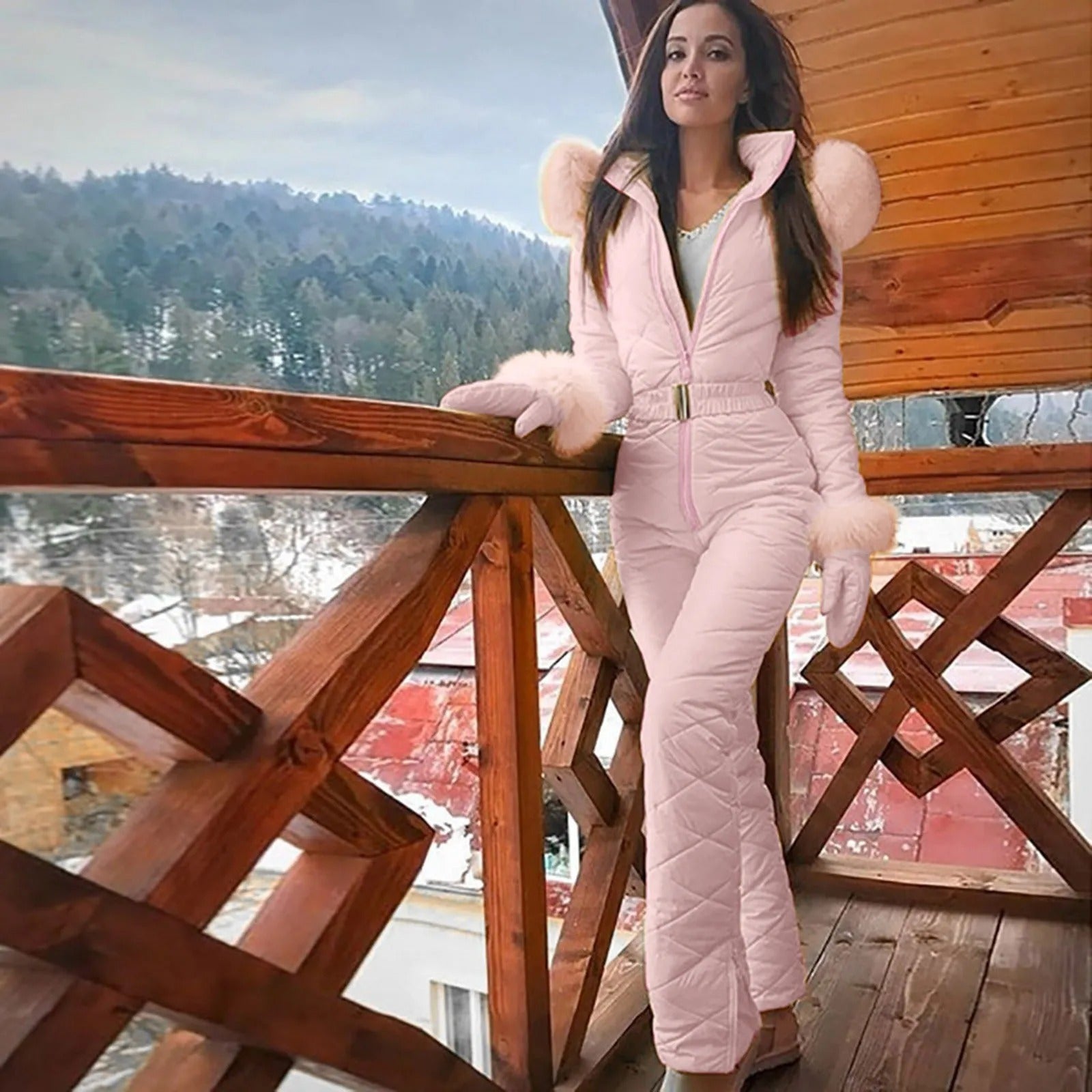 Carmella - Combinaison de snowboard et de ski tendance avec fermeture éclair pour femme