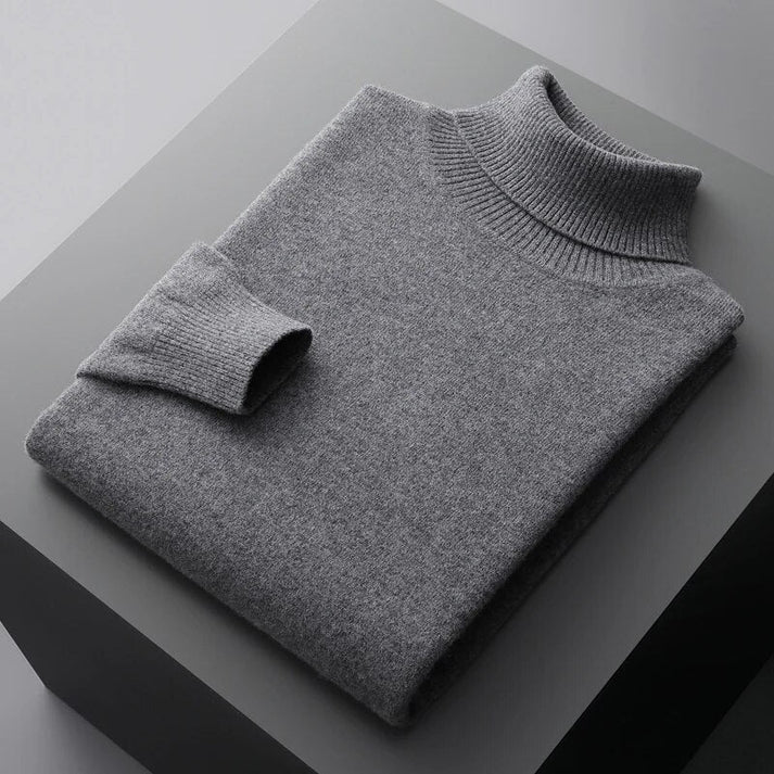 Pull à col roulé en cachemire pour homme de haute qualité